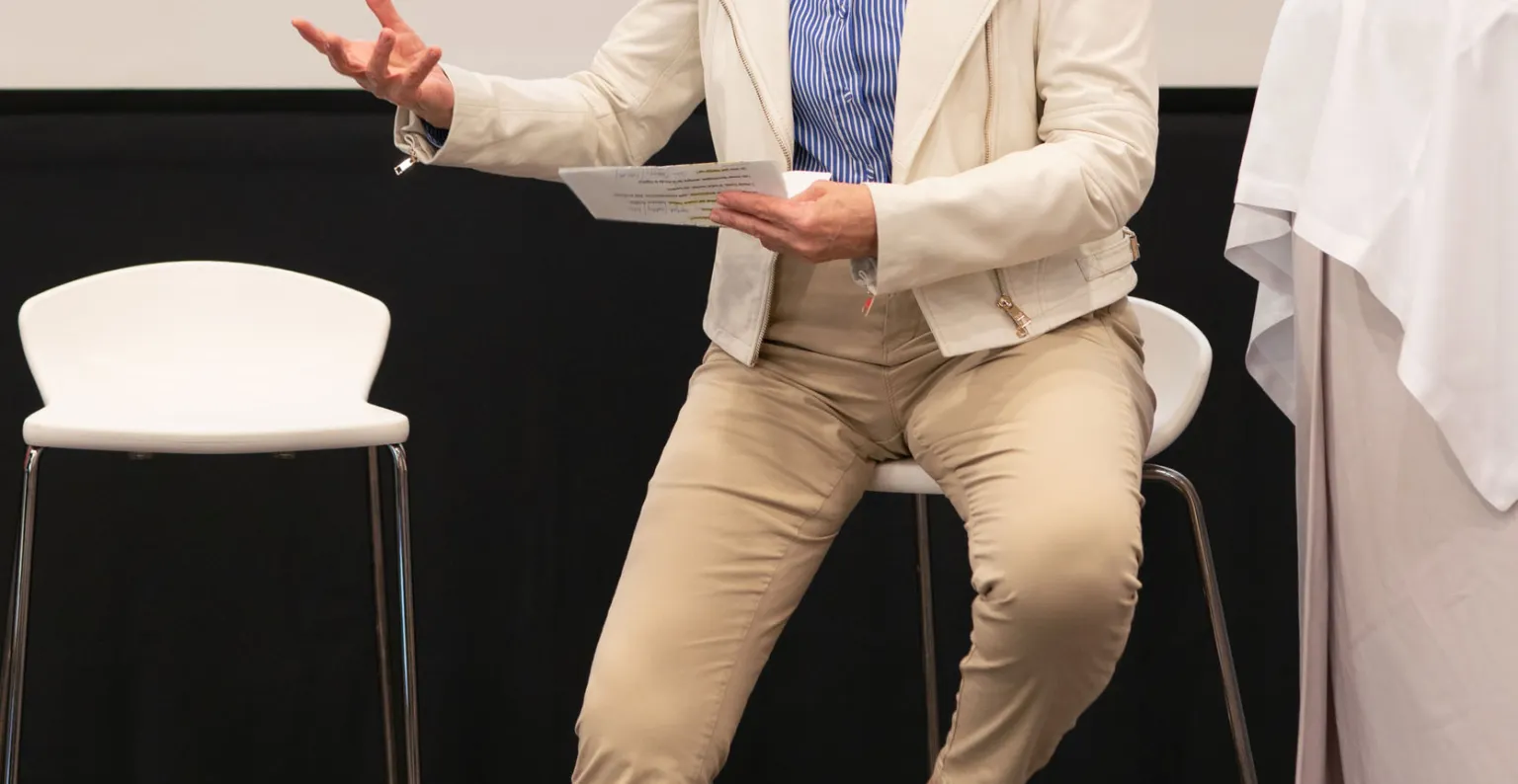 La chef Carme Ruscalleda en su intervención. 